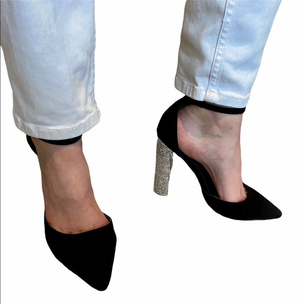 Black Heel with Stunning Glitter Heels